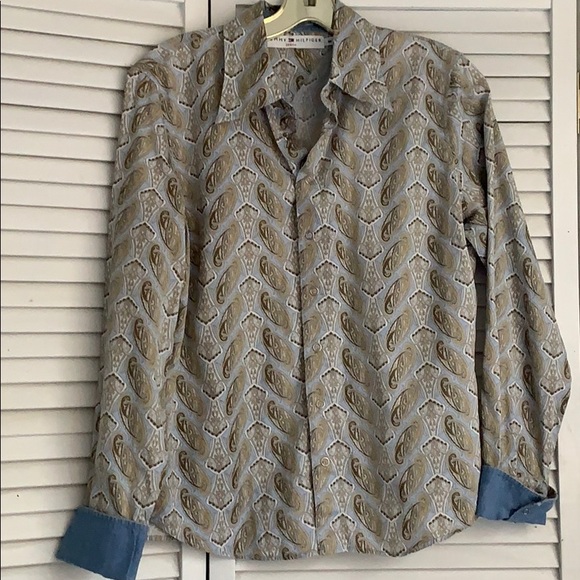 Tommy Hilfiger snap collared shirt. Rodeo style Medium - Picture 1 of 4